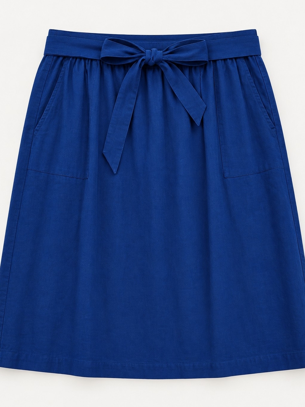 J. Crew Cobalt Tie-Waist A-Line Skirt